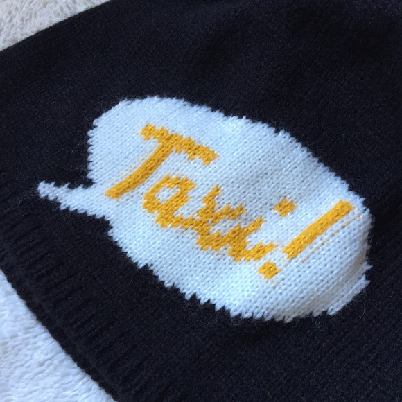 🍦HOST PICK🍦Kate Spade Taxi! Beanie NWT black + black pompom - Picture 6 of 16
